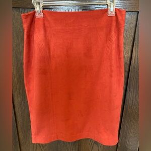 Moon River Vibrant Red Pencil Skirt